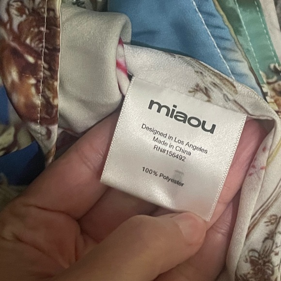 MIAOU CAMPBELL CORSET TOP WITH BUSTIER Boning Colorful Printed Crop Top Medium - Picture 9 of 12